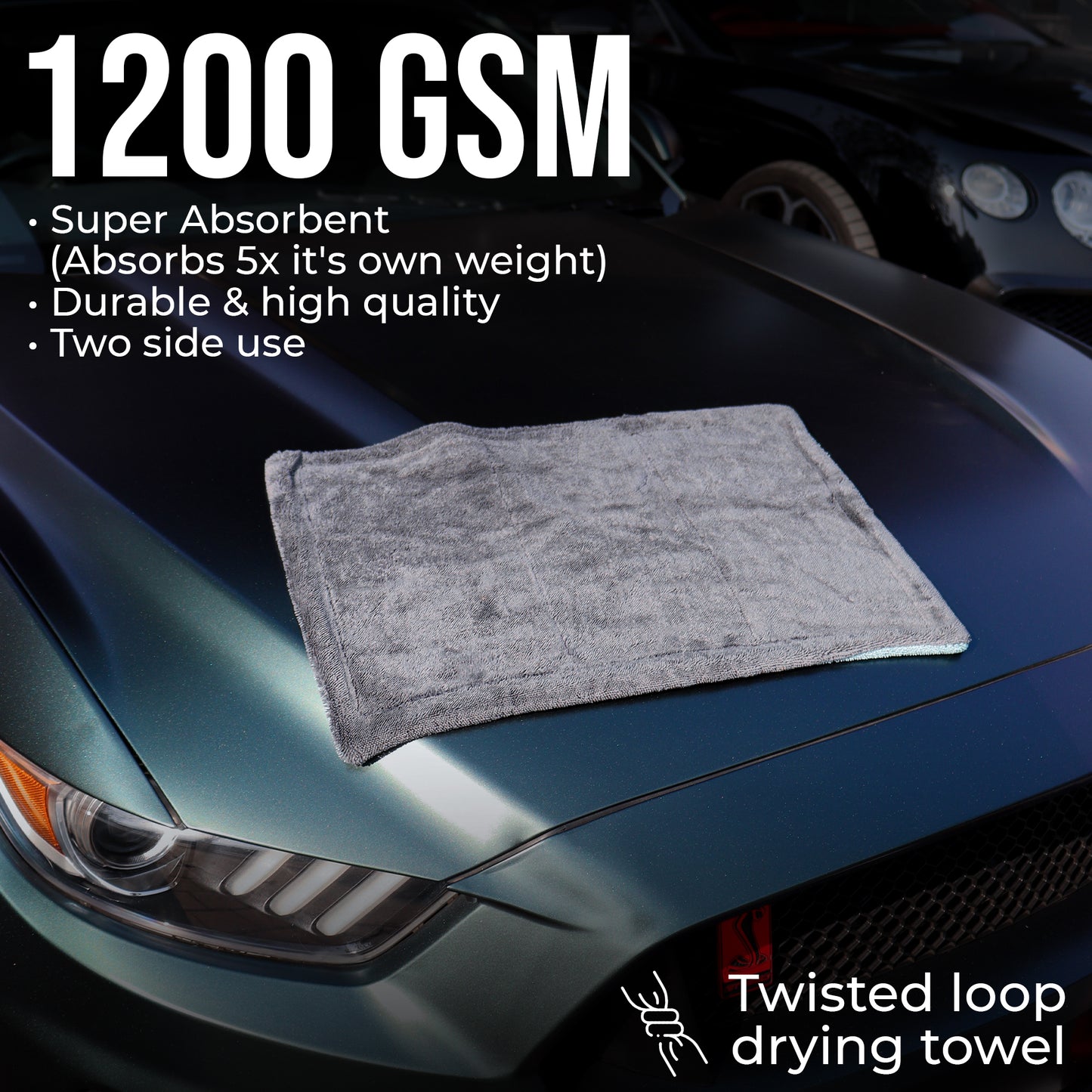 CAR101 1200 GSM Twisted Loop Drying Towel