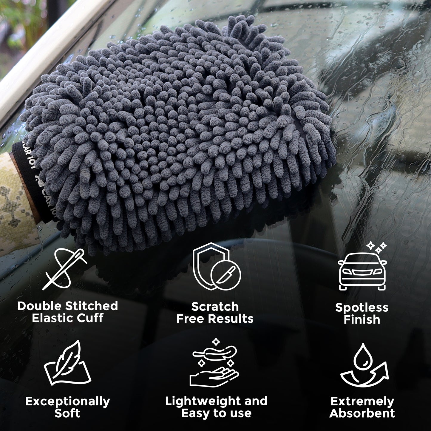 CAR 1O1 Chenille Microfiber Wash Mitt