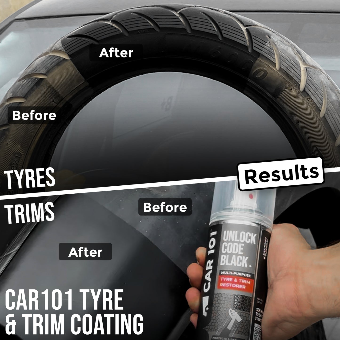 CAR101 Tyre & Trim Restorer Spray Coating