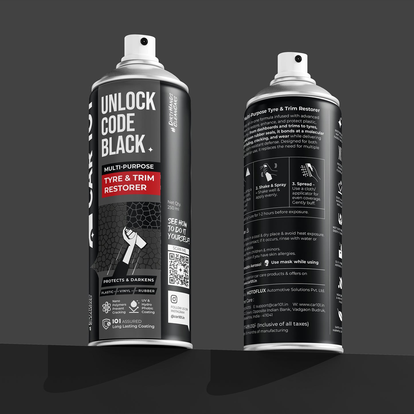 CAR101 Tyre & Trim Restorer Spray Coating
