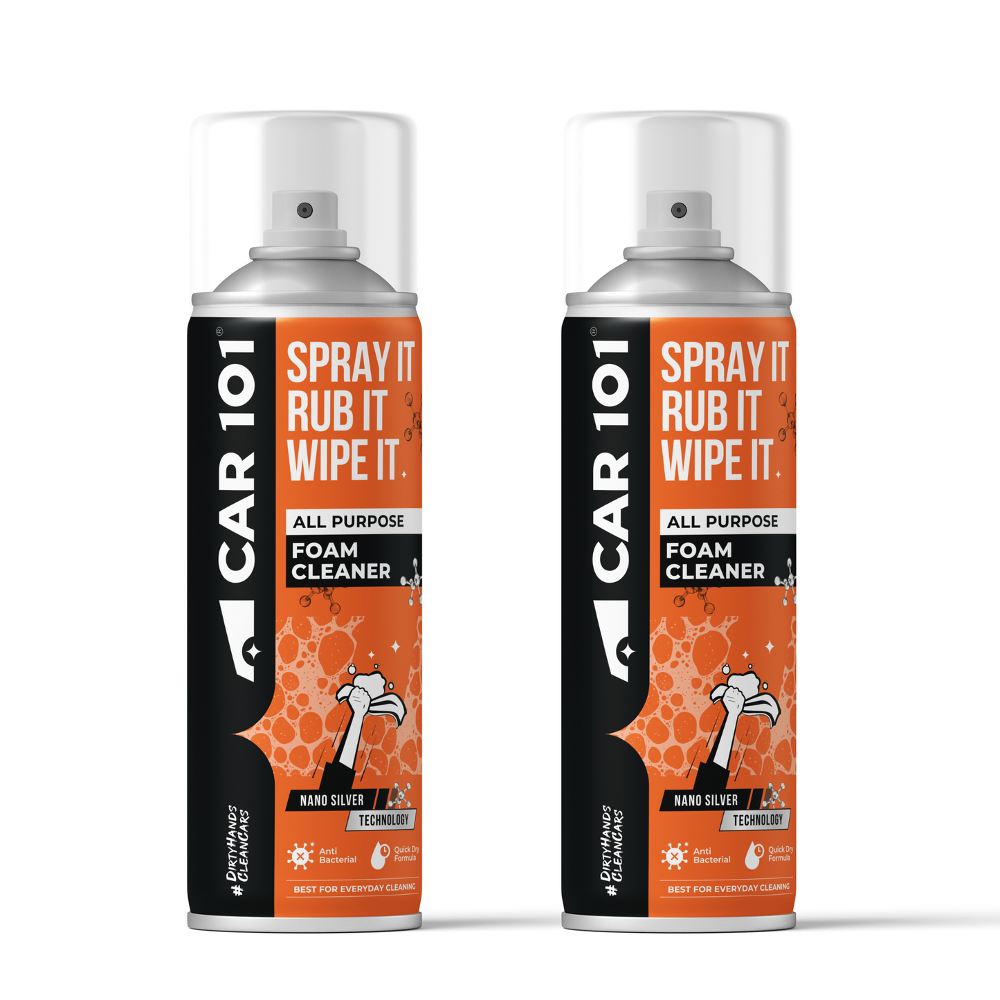 All Purpose Foam Cleaner | Best for daily cleaning | Car interior & Exterior | Anti Bacterial | 500ml large Size