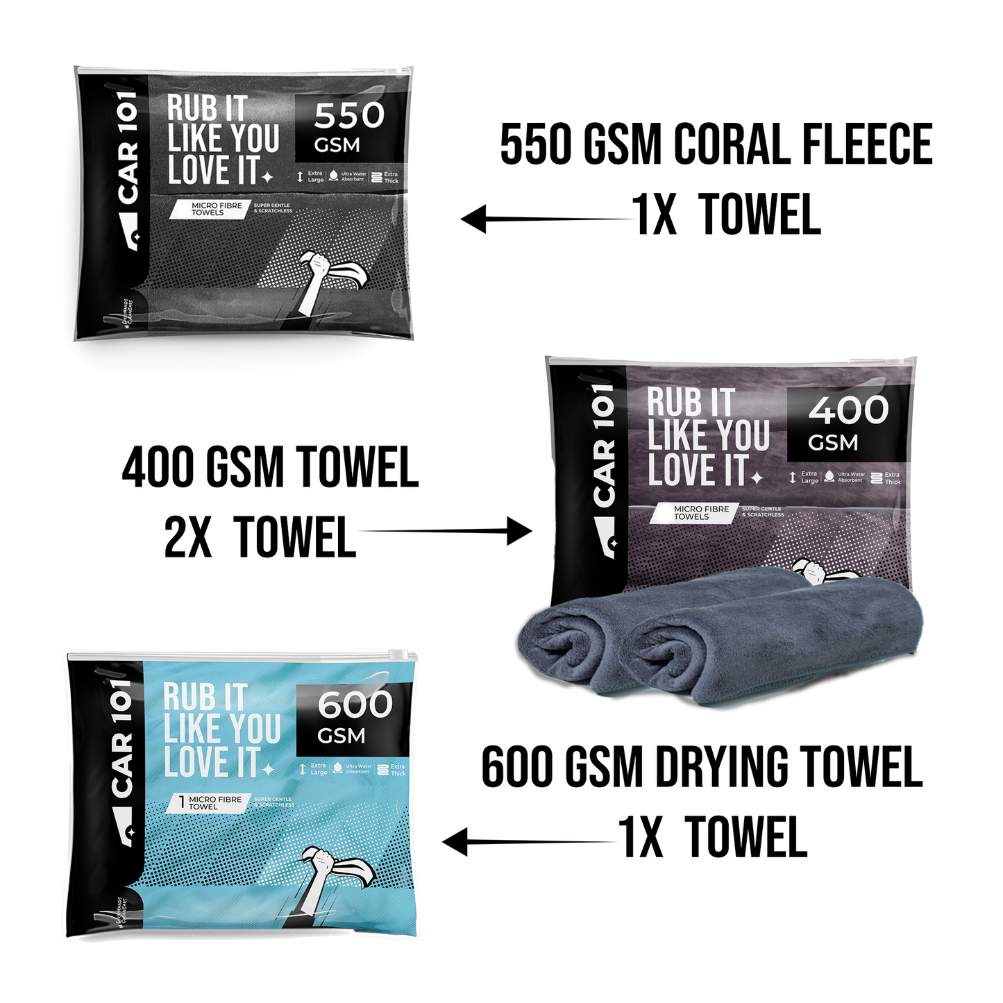 Car101 Microfiber Mix Pack Lite