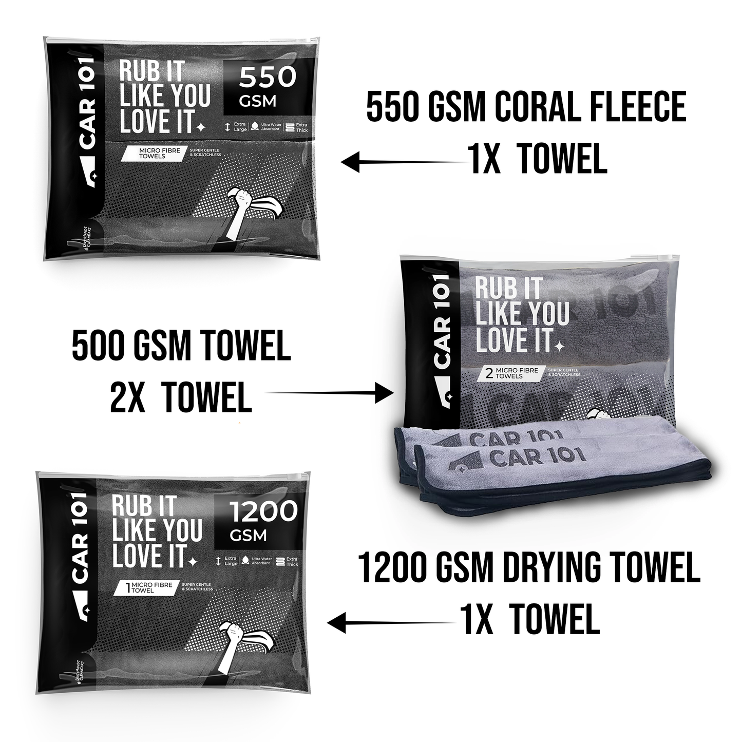 Car101 Microfiber Mix Pack Pro