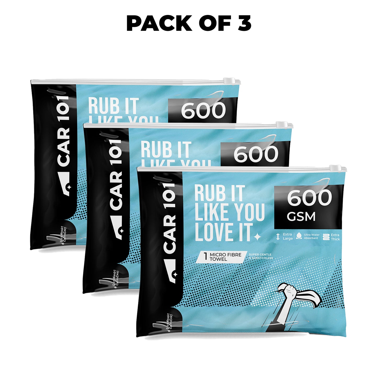 CAR101 600 GSM Twisted Loop Drying Towel