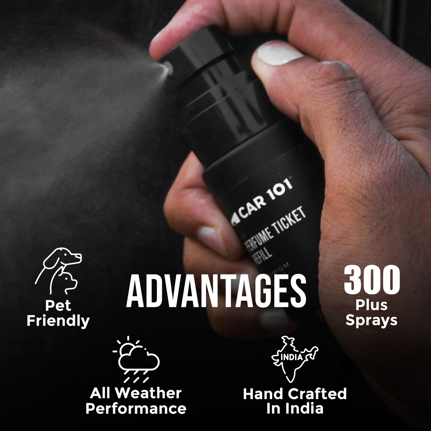 CAR101 Black Vanilla – Smooth & Warm Car Perfume