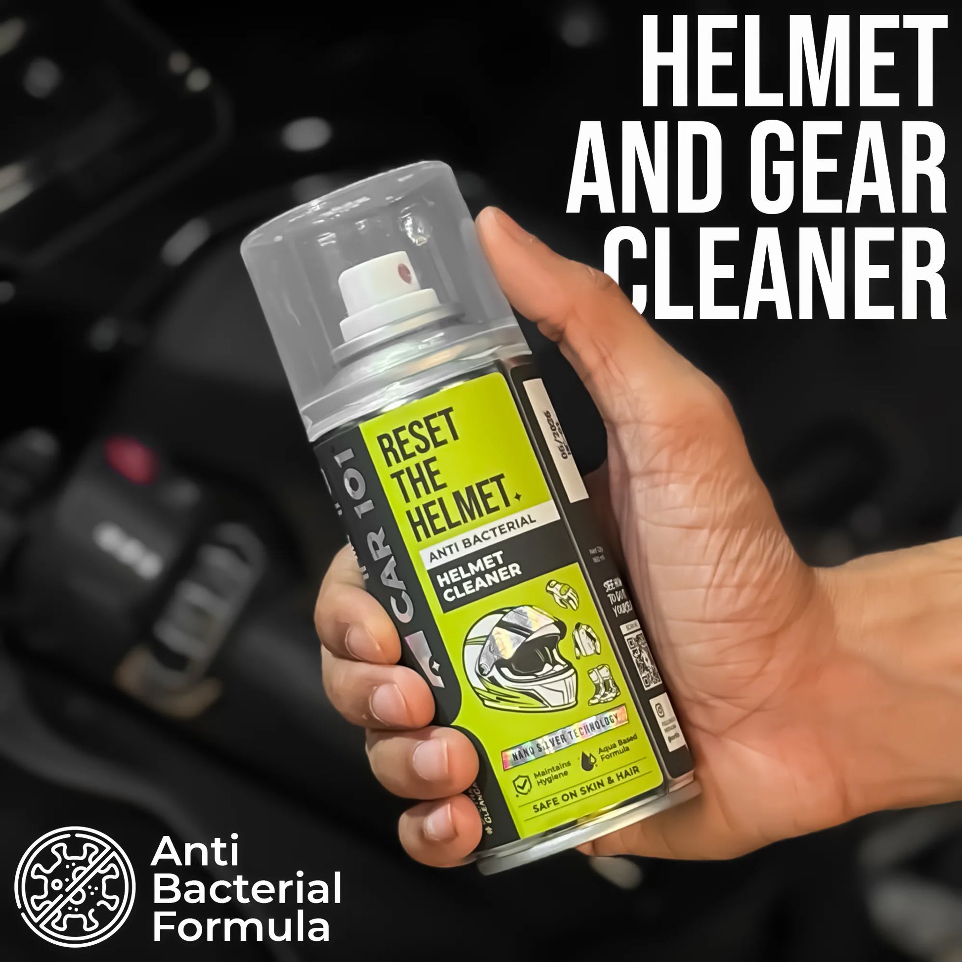 Helmet & Gear Cleaner with Microfiber towel