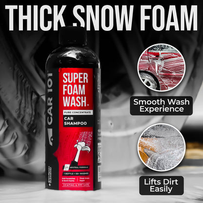 CAR101 Super Foam Wash Car Shampoo | Cleans & Conditions | Pure Concentrate (1:600)