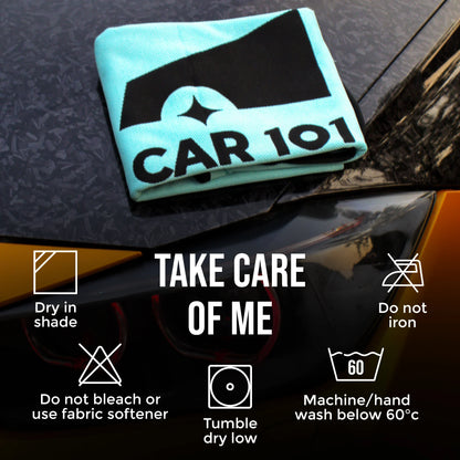 600 GSM Microfiber Cloth | for Car & Bike | Large Size + Ceramic Coating Shampoo - 300ML | 2-in-1 Effect Coating & Cleaning | Glossy Finish