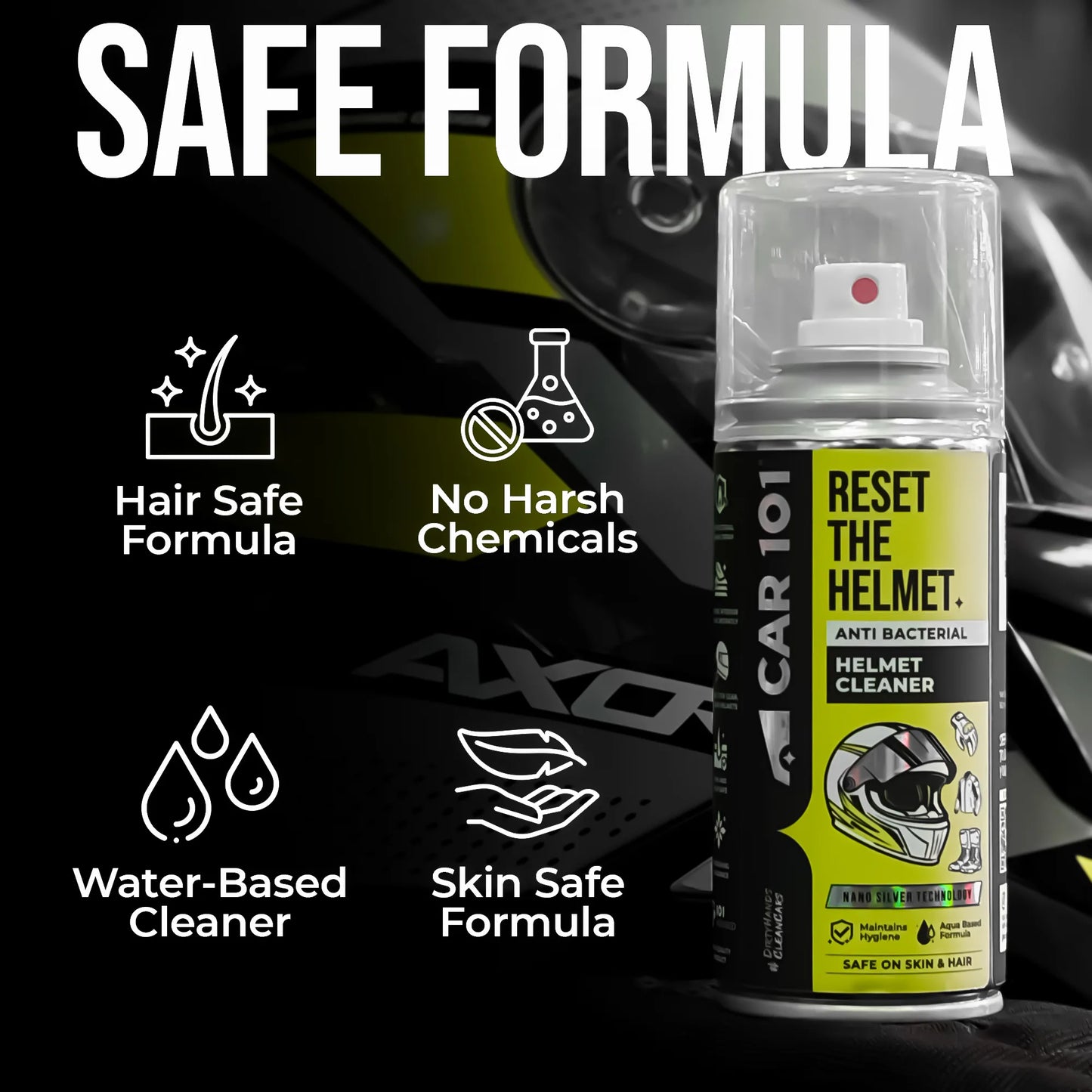Helmet & Gear Cleaner with Microfiber towel