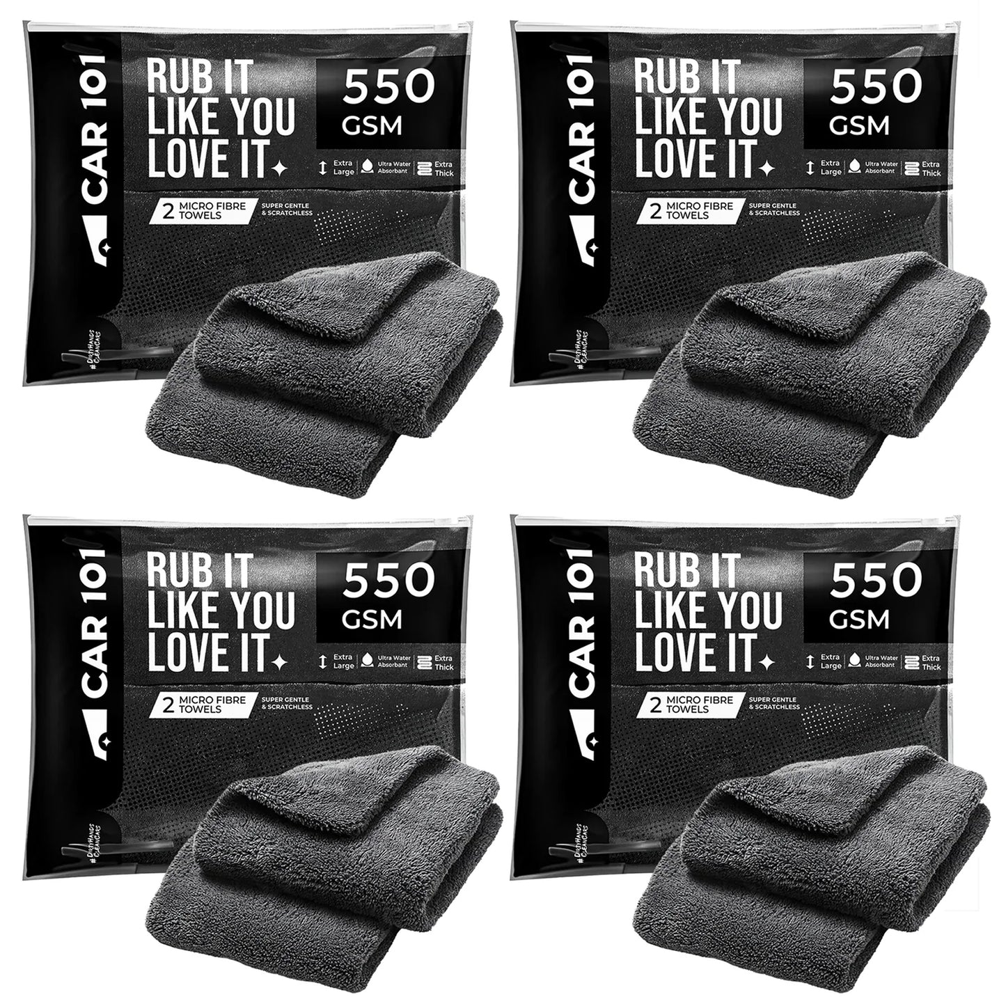 550 GSM Microfiber Towels  – Ultra Absorbent & Super Soft