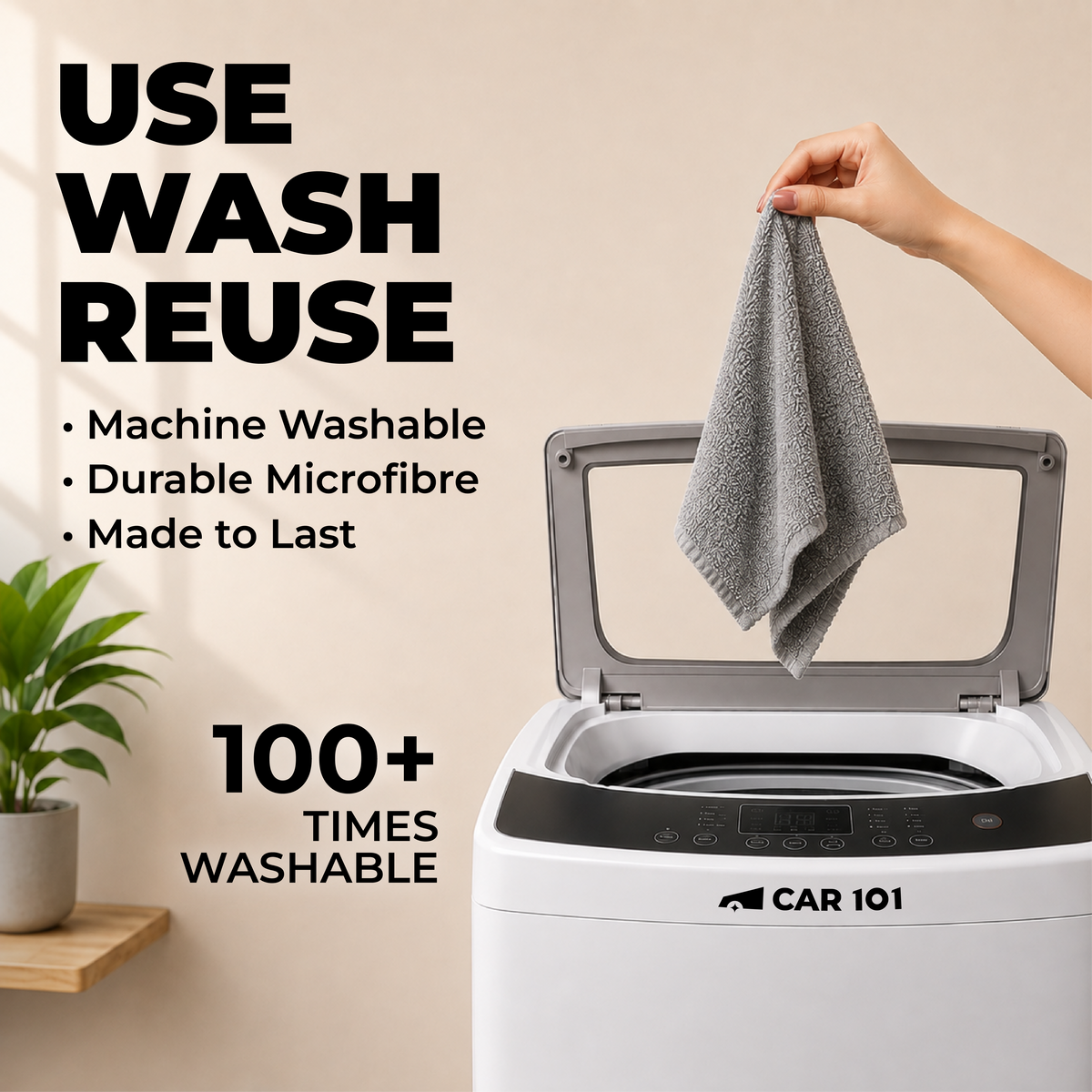 CAR101 Rip Rolls | 220 GSM Microfiber Towel Roll | 20 Units of tearable & reusable microfibre towels.