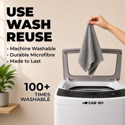 CAR101 Rip Rolls | 220 GSM Microfiber Towel Roll | 20 Units of tearable & reusable microfibre towels.