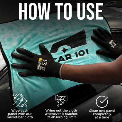 600 GSM Microfiber Cloth | for Car & Bike | Large Size + Super Foam Wash Car Shampoo | pH Neutral Formula