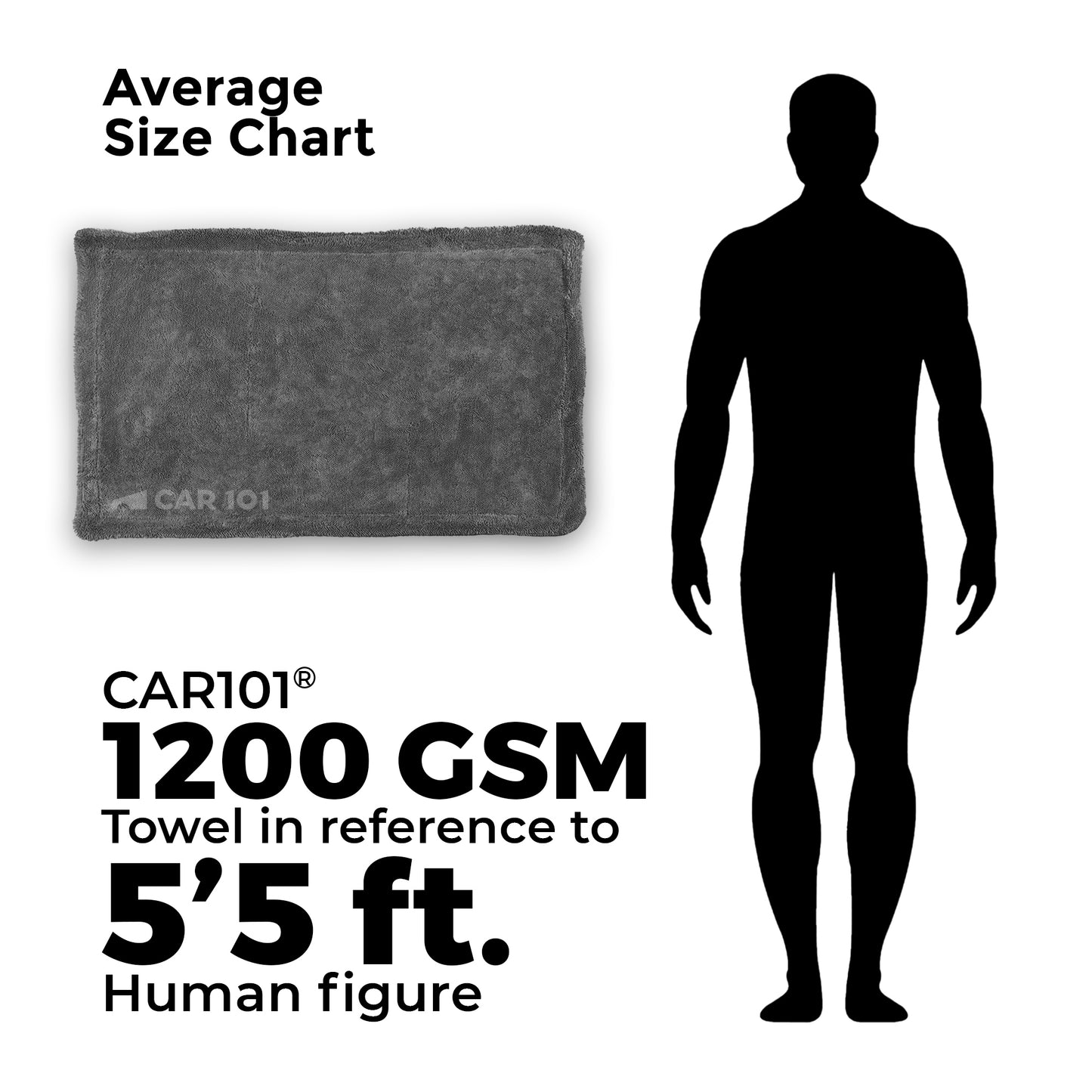 CAR101 1200 GSM Twisted Loop Drying Towel