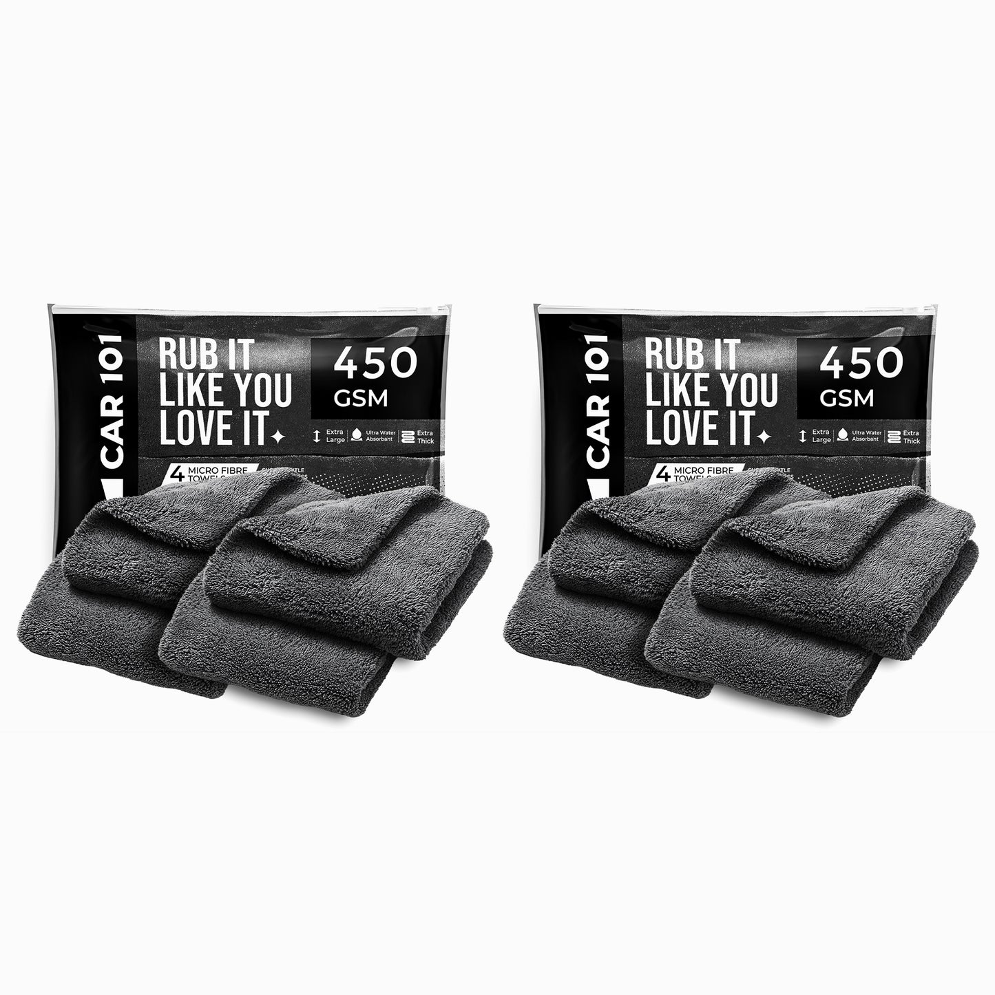 450 GSM Microfiber Towels  – Ultra Absorbent & Super Soft