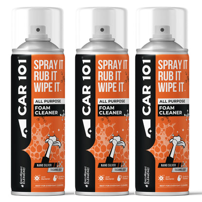 All Purpose Foam Cleaner | Best for daily cleaning | Car interior & Exterior | Anti Bacterial | 500ml large Size