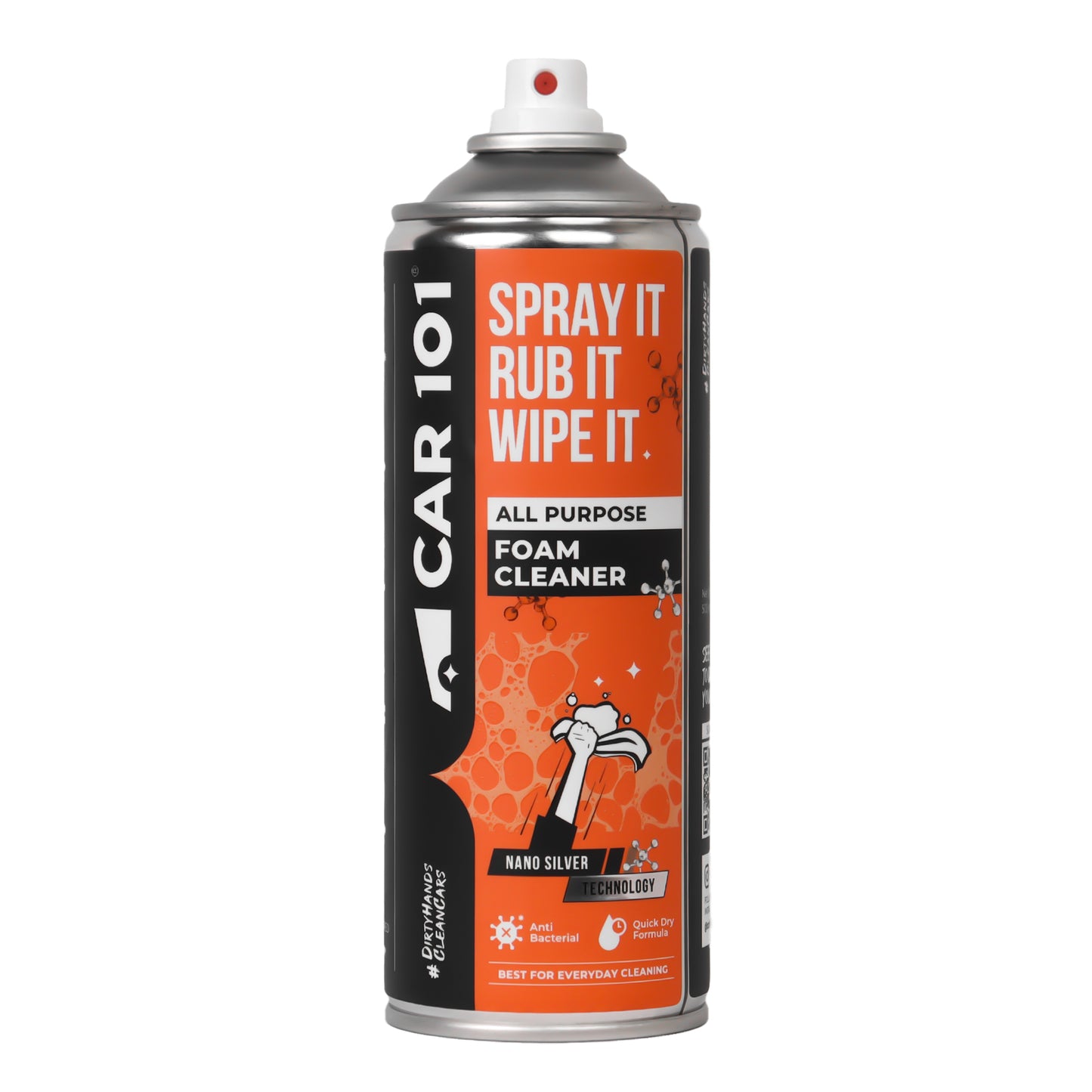 All Purpose Foam Cleaner | Best for daily cleaning | Car interior & Exterior | Anti Bacterial | 500ml large Size