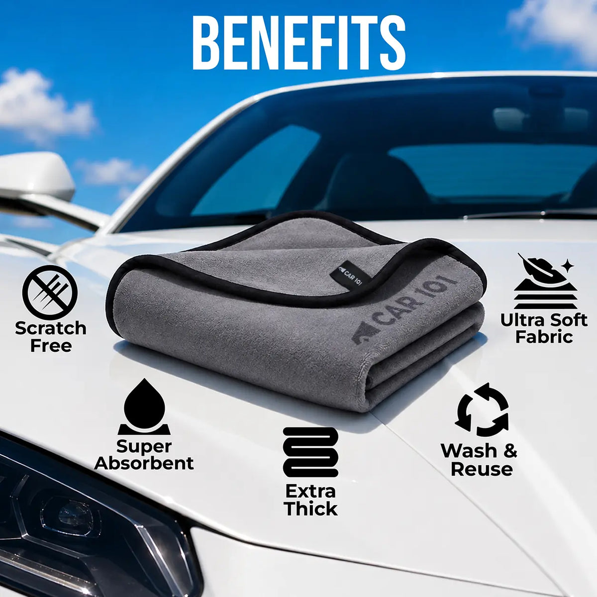 CAR101 500 GSM Microfiber Towel