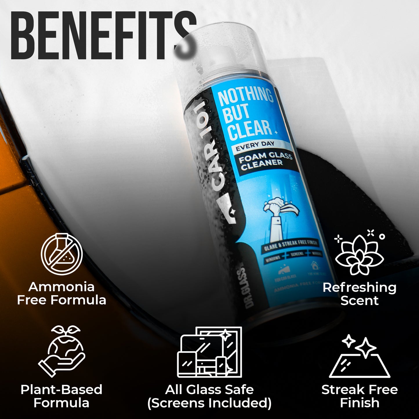 CAR 101 Foam Glass Cleaner 500ml
