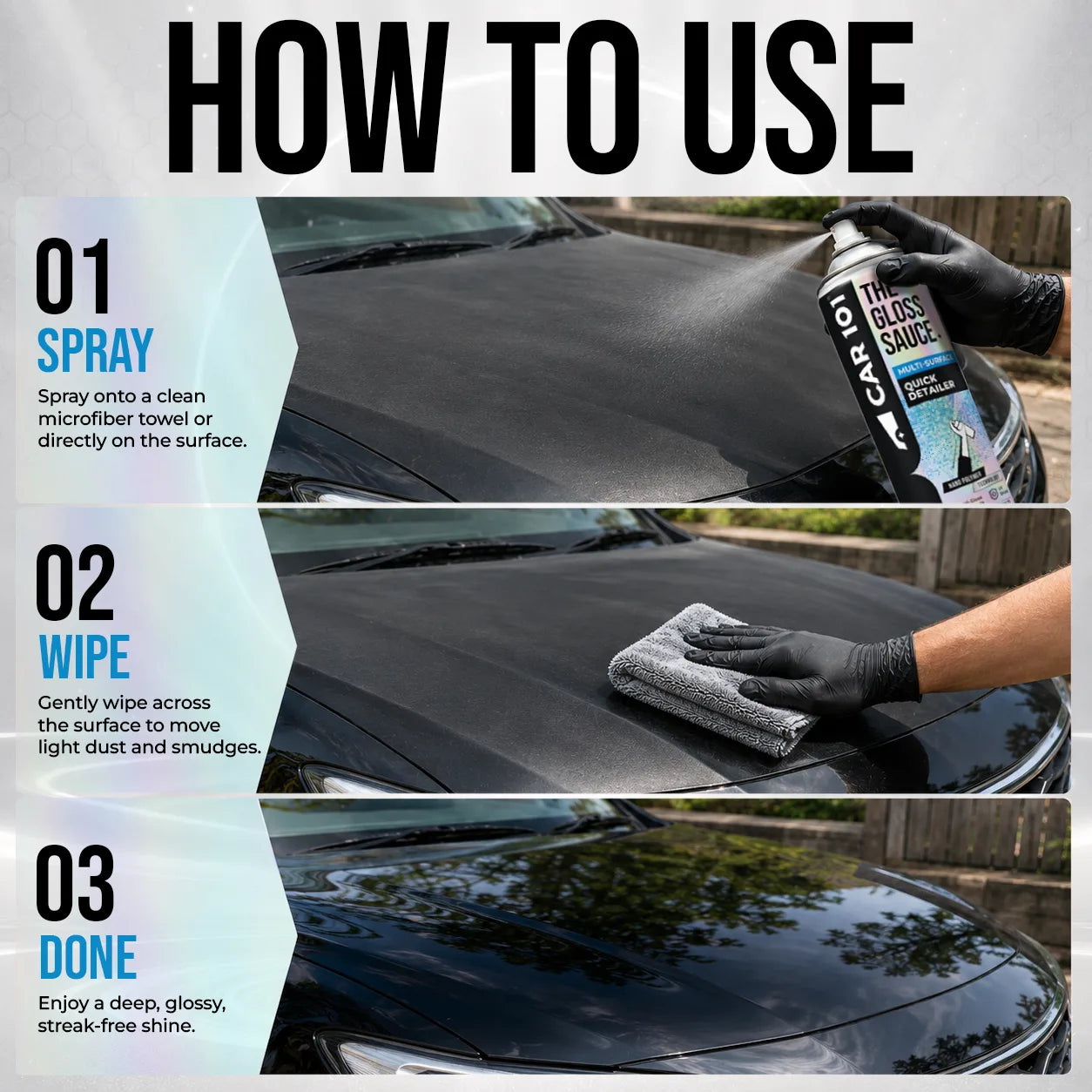 Quick Detailing Spray | Multi-Surface Detailer Spray  | CAR101