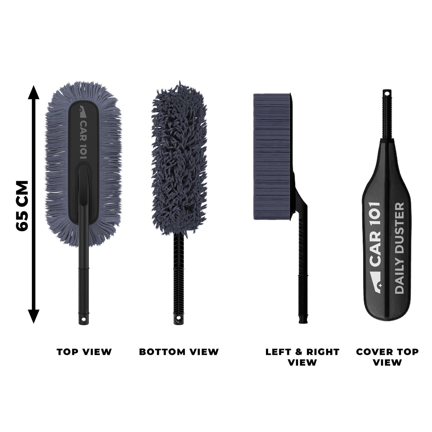 CAR101 Everyday Use Twisted Loop Daily Microfibre Car Duster (Grey)