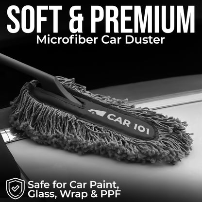 CAR101 Everyday Use Twisted Loop Daily Microfibre Car Duster (Grey)