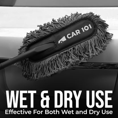 CAR101 Everyday Use Twisted Loop Daily Microfibre Car Duster (Grey)
