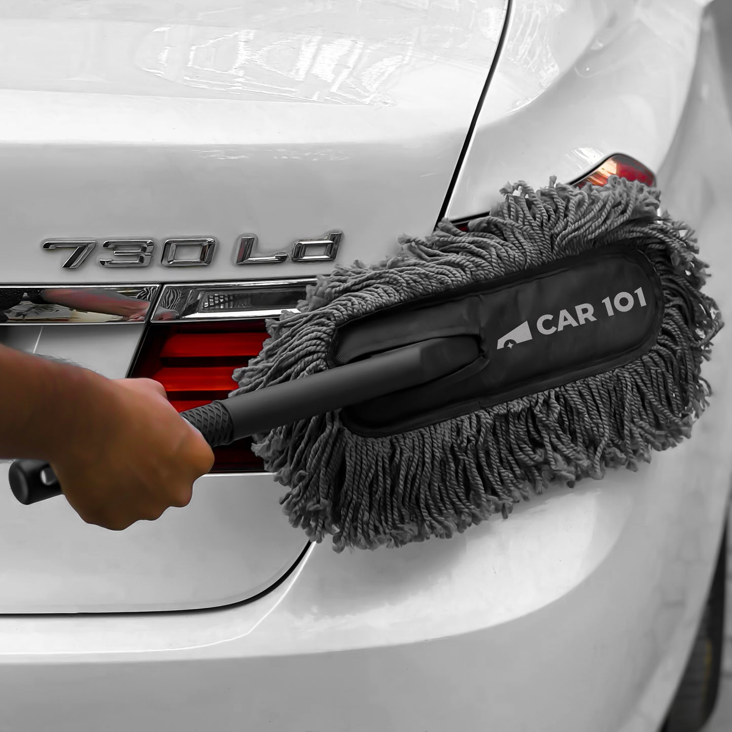 CAR101 Everyday Use Twisted Loop Daily Microfibre Car Duster (Grey)