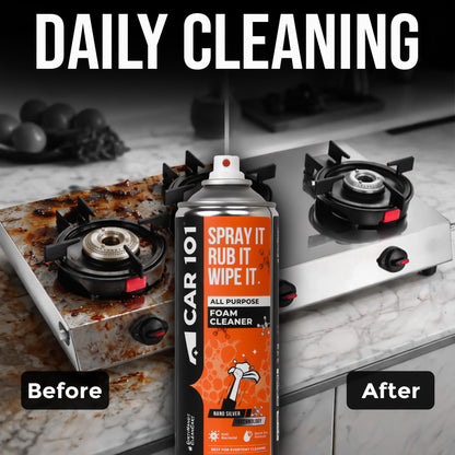 All Purpose Foam Cleaner | Best for daily cleaning | Car interior & Exterior | Anti Bacterial | 500ml large Size