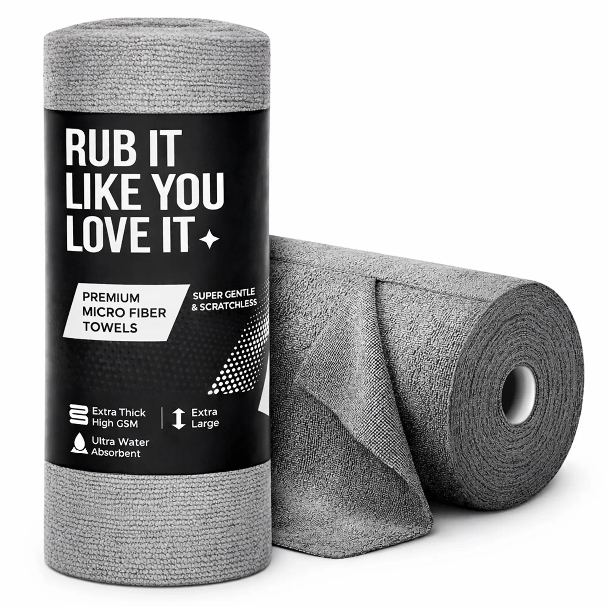 CAR101 Rip Rolls | 220 GSM Microfiber Towel Roll | 20 Units of tearable & reusable microfibre towels.