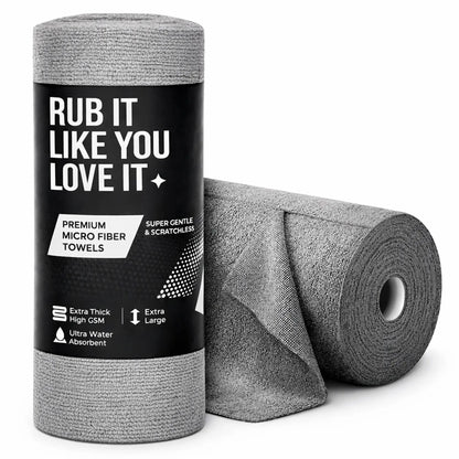 CAR101 Rip Rolls | 220 GSM Microfiber Towel Roll | 20 Units of tearable & reusable microfibre towels.