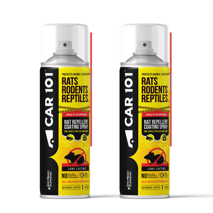 CAR101 Car Rat Repellent Spray | Anti Rat & Rodent Spray for Engine & Wiring Protection | Long Lasting Rat Protection for Cars & Bikes