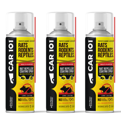 CAR101 Car Rat Repellent Spray | Anti Rat & Rodent Spray for Engine & Wiring Protection | Long Lasting Rat Protection for Cars & Bikes