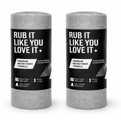 CAR101 Rip Rolls | 220 GSM Microfiber Towel Roll | 20 Units/Roll of tearable & reusable microfibre towels.