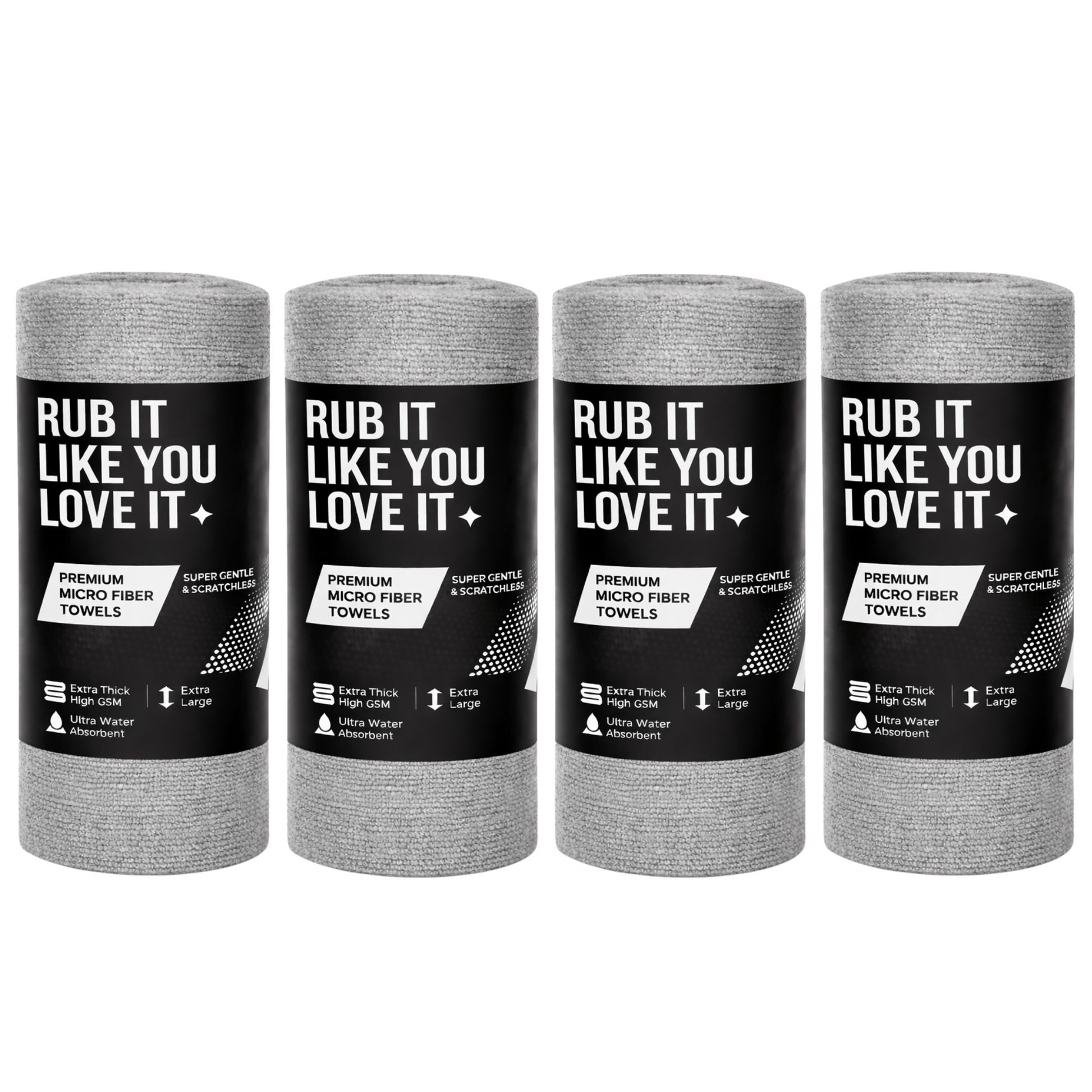 CAR101 Rip Rolls | 220 GSM Microfiber Towel Roll | 20 Units of tearable & reusable microfibre towels.