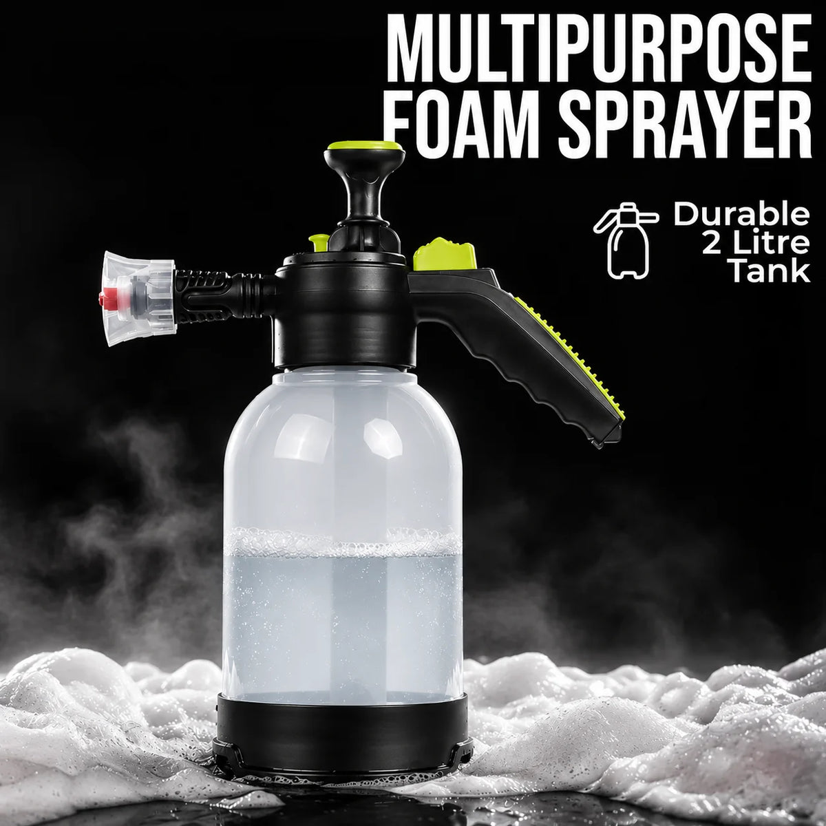 Foaming Sprayer | Multipurpose Sprayer 2L | Adjustable Nozzle | For Gardening, Car & Bike Wash