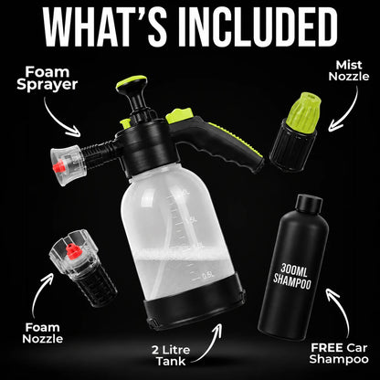 Foaming Sprayer | Multipurpose Sprayer 2L | Adjustable Nozzle | For Gardening, Car & Bike Wash