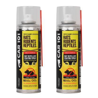 CAR101 Car Rat Repellent Spray | Anti Rat & Rodent Spray for Engine & Wiring Protection | Long Lasting Rat Protection for Cars & Bikes