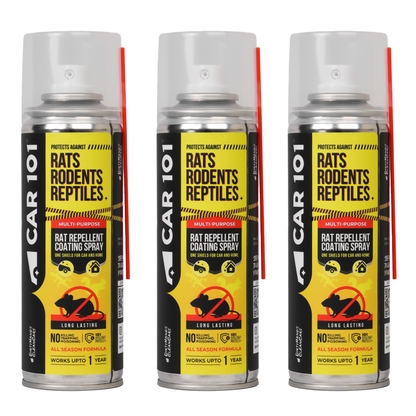 CAR101 Car Rat Repellent Spray | Anti Rat & Rodent Spray for Engine & Wiring Protection | Long Lasting Rat Protection for Cars & Bikes