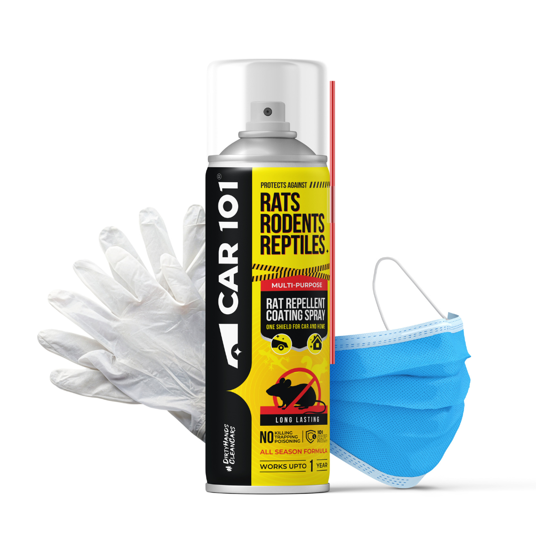CAR101 Car Rat Repellent Spray | Anti Rat & Rodent Spray for Engine & Wiring Protection | Long Lasting Rat Protection for Cars & Bikes