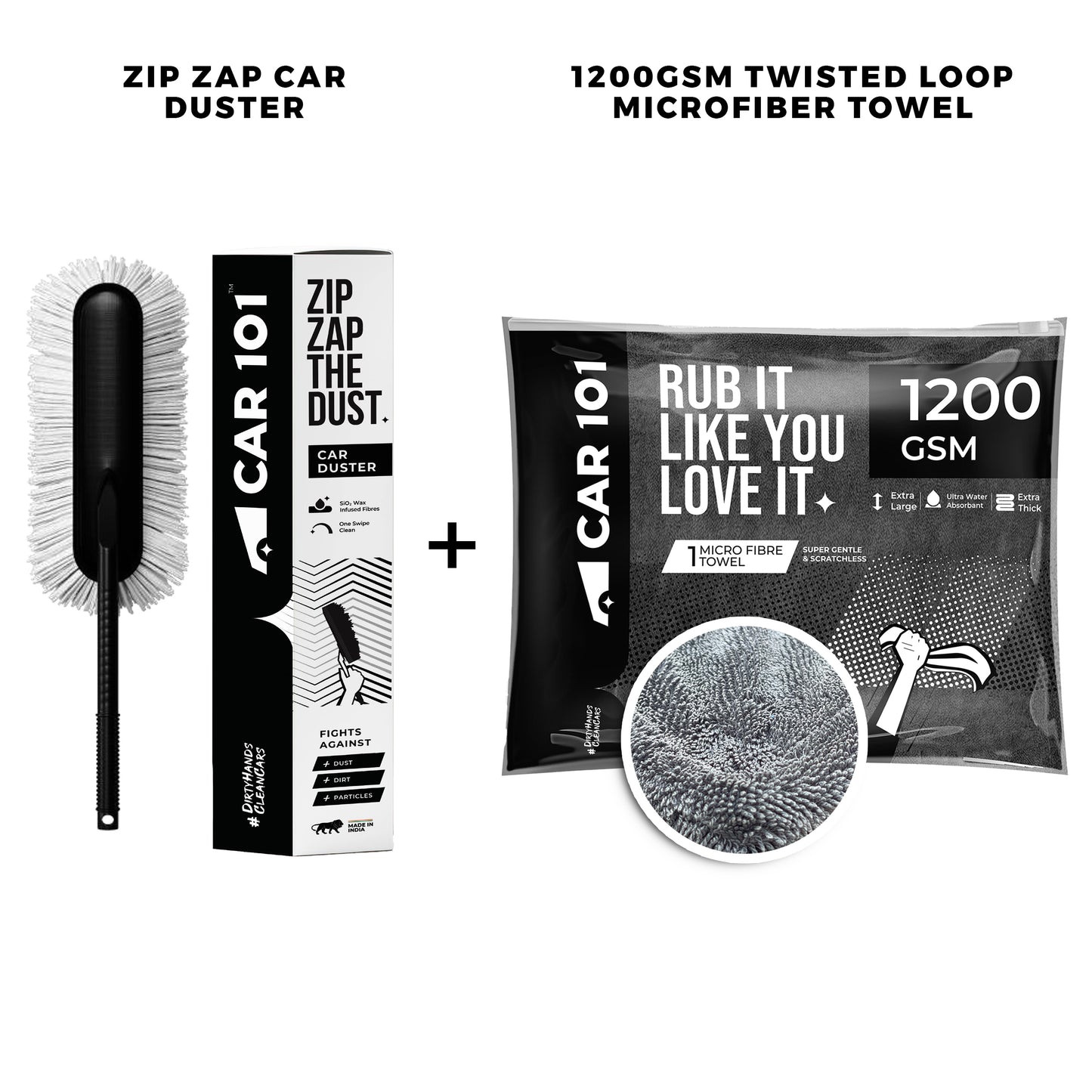 CAR101 ZIP ZAP Car Duster     (with Ceramic Wax infused fibres)